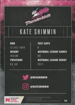 2018 Tap 'N' Play Suncorp Super Netball #70 Kate Shimmin Back